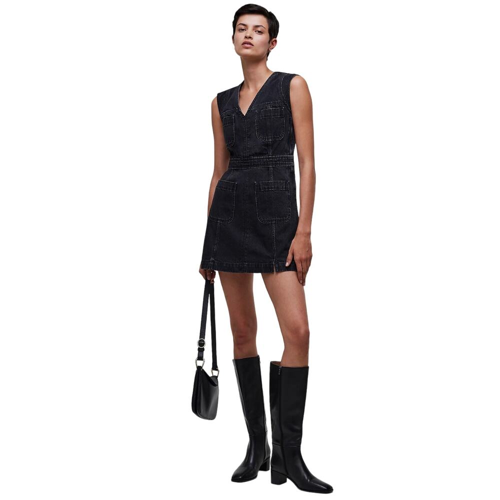 Madewell Women's Denim Cap-Sleeve Mini Dress in Tarrybrook Size 4